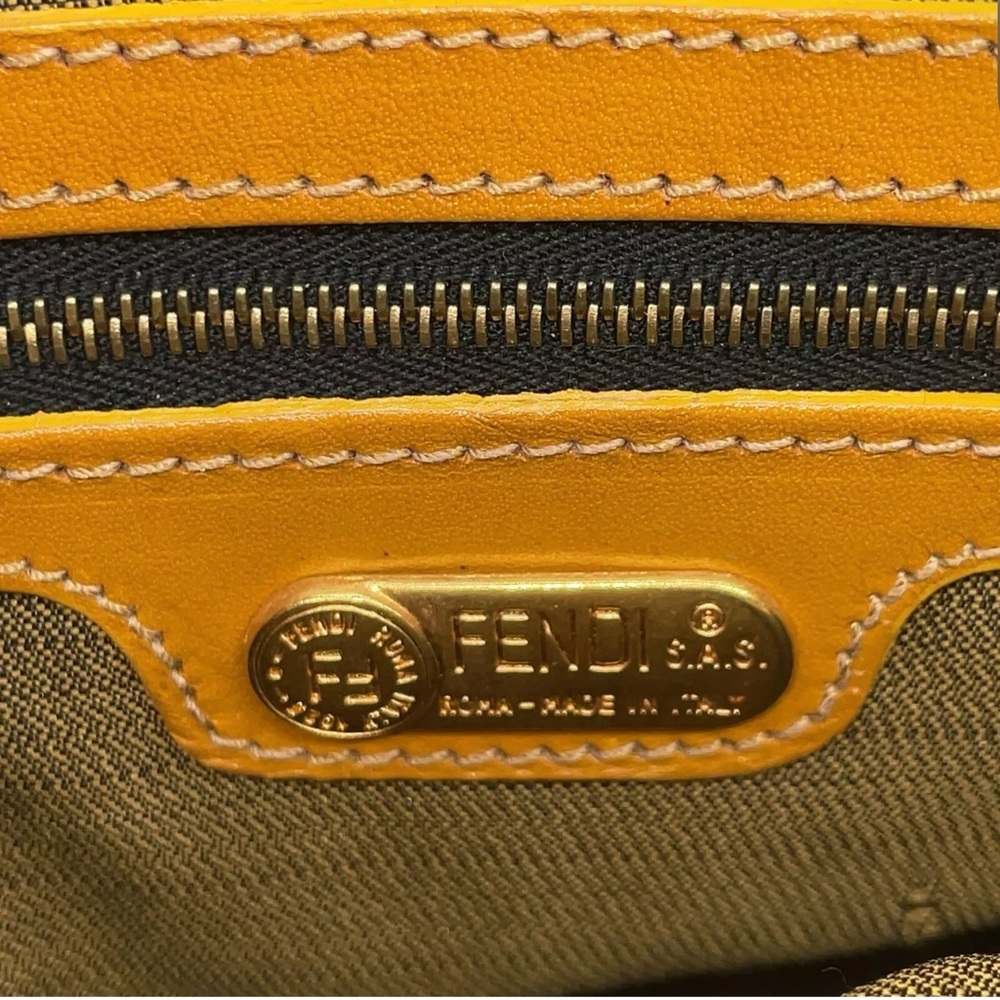 Rare Fendi shopper Tote with FF Gold Handles - Picture 6 of 16